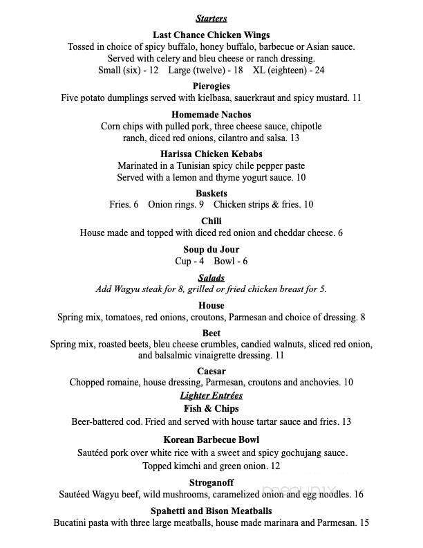 Trout Hunter Restaurant - Island Park, ID menu_pic