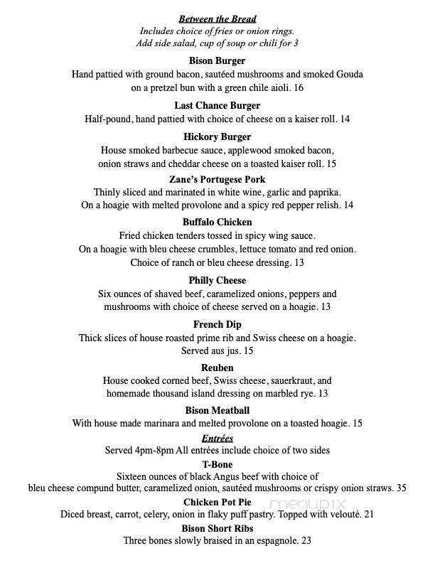 Trout Hunter Restaurant - Island Park, ID menu_pic