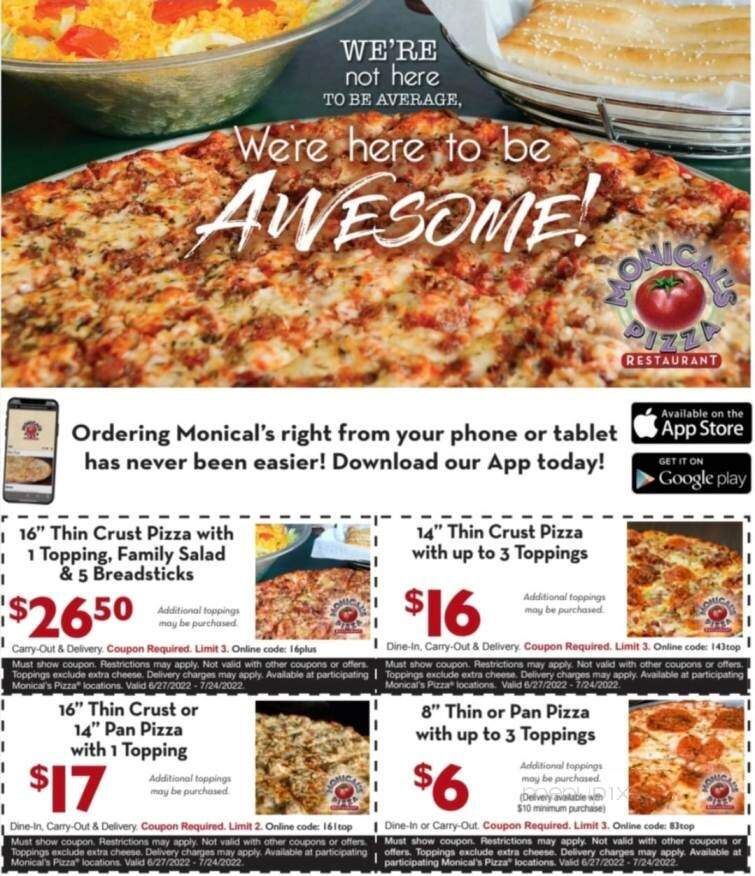 Monical's Pizza - Watseka, IL menu_pic