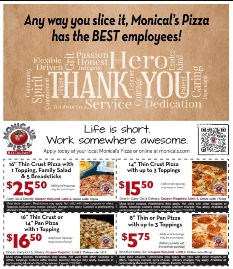 Monical's Pizza - Watseka, IL menu_pic