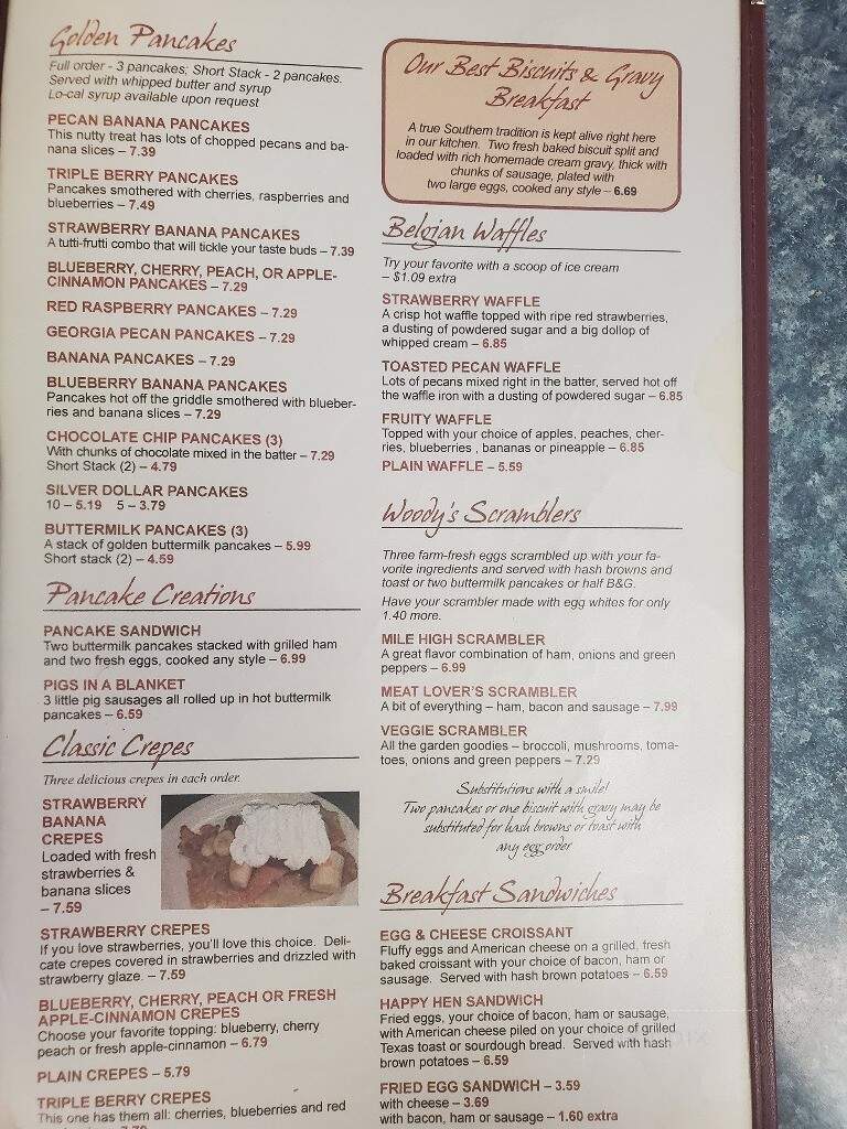 Woody's Family Restaurant - Minonk, IL menu_pic