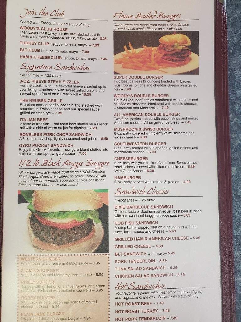 Woody's Family Restaurant - Minonk, IL menu_pic