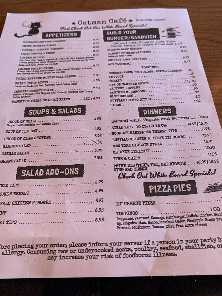 Catman Cafe - Mansfield, MA menu_pic