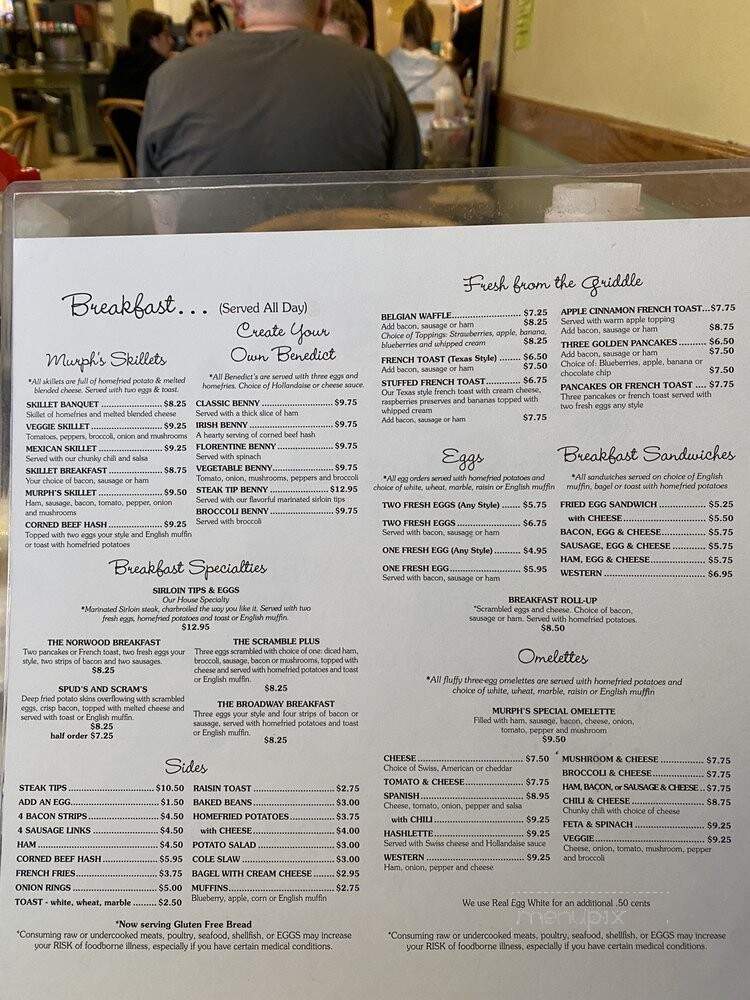 Murph's Place - Norwood, MA menu_pic
