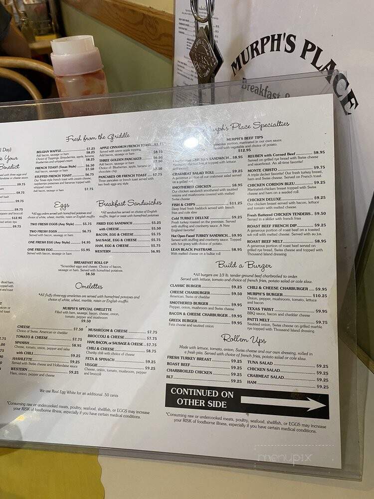 Murph's Place - Norwood, MA menu_pic