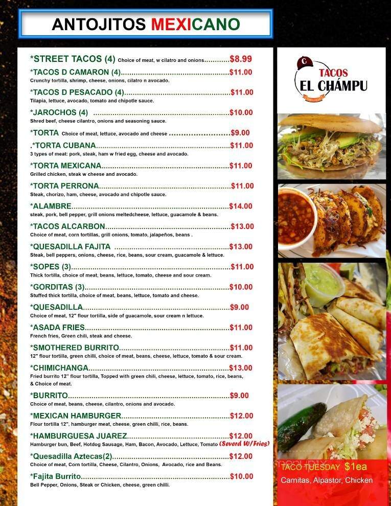 El Taco - Springfield, MO menu_pic