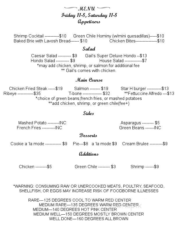 Tinnie Silver Dollar - Hondo, NM menu_pic