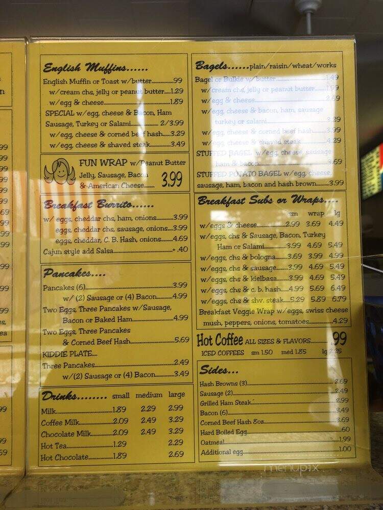 Quik Stop Deli - North Smithfield, RI menu_pic