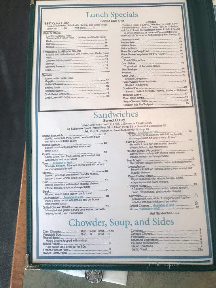 Doogers Seafood & Grill - Long Beach, WA menu_pic