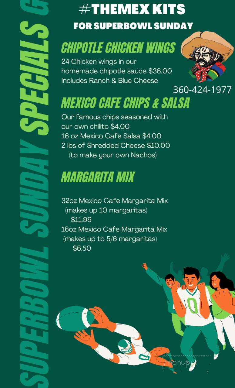 Mexico Cafe - Mount Vernon, WA menu_pic