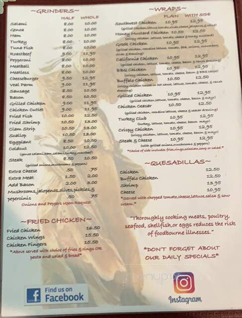 Maria's Pizza Palace - Colchester, CT menu_pic