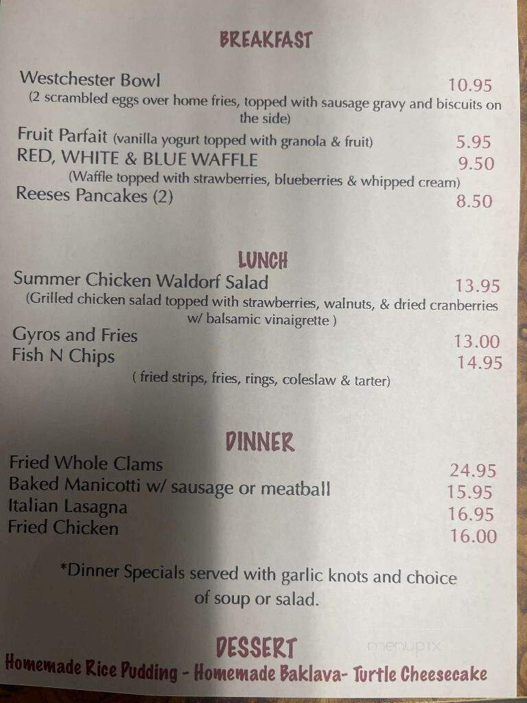 Maria's Pizza Palace - Colchester, CT menu_pic