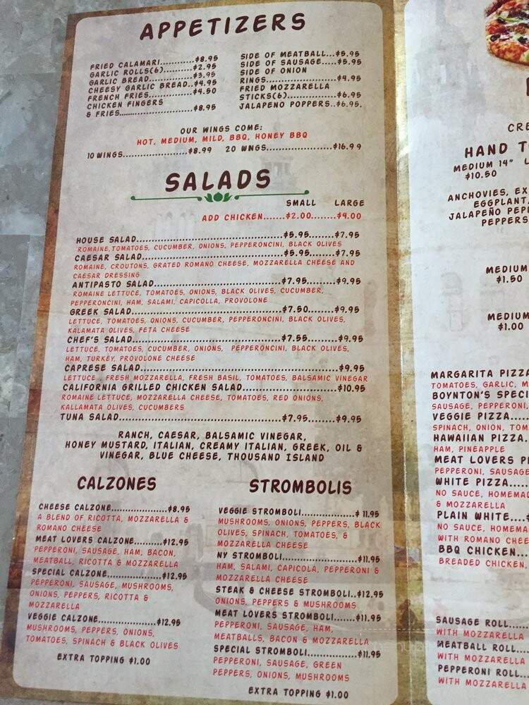 Boynton Pizza - Boynton Beach, FL menu_pic