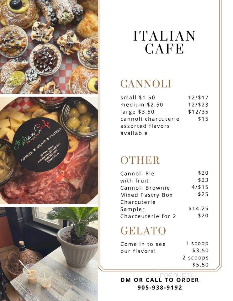 Italian Cafe - St. Catharines, ON menu_pic