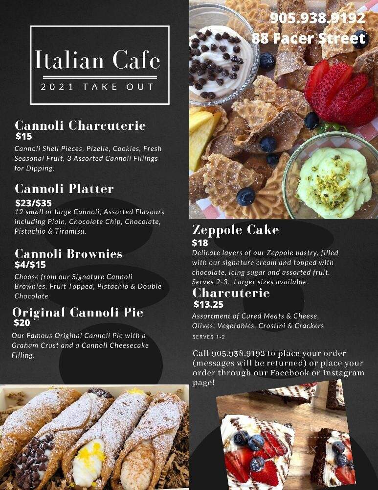 Italian Cafe - St. Catharines, ON menu_pic