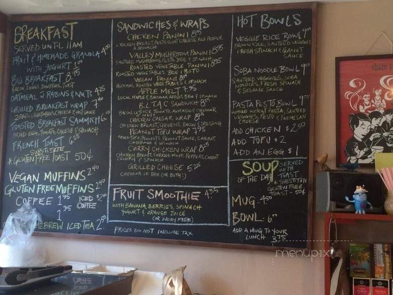 The Rolled Oat Cafe - Wolfville, NS menu_pic