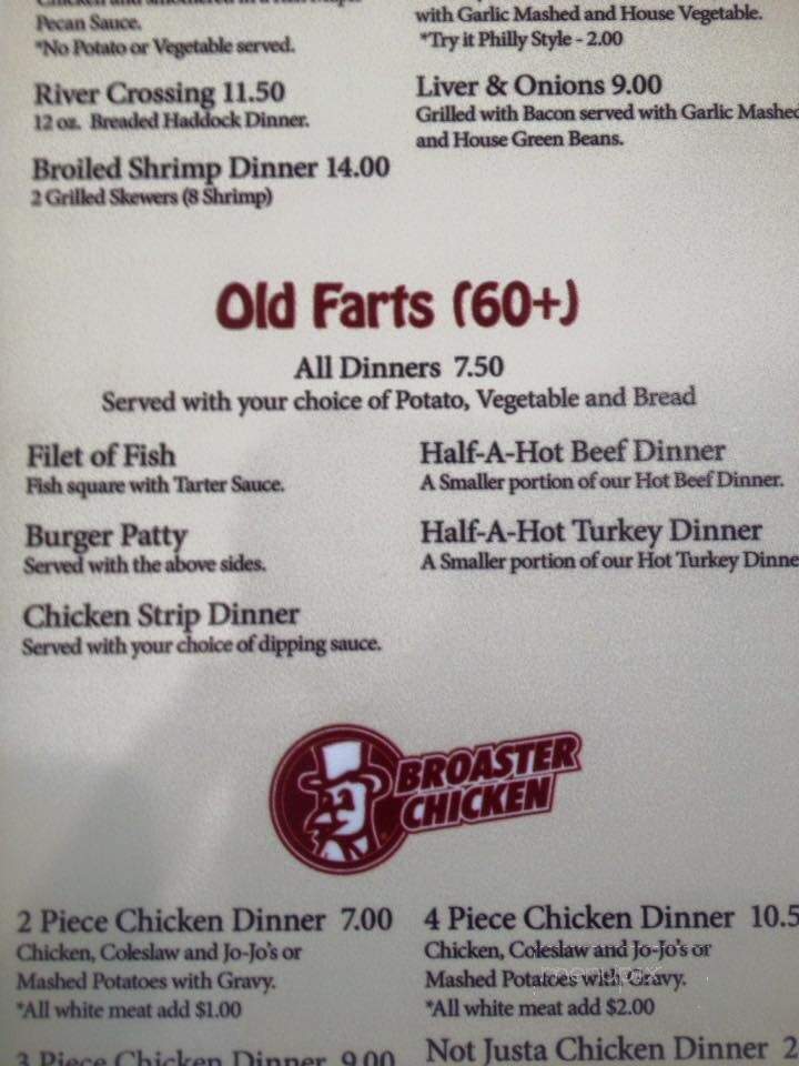 Not Justa Bar & Cafe - Somerset, WI menu_pic