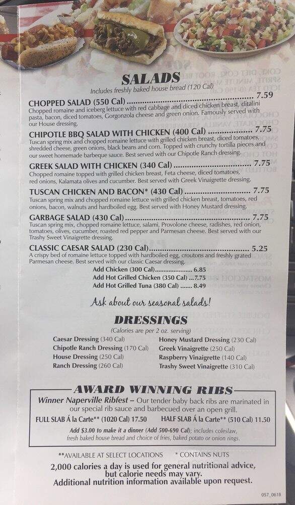 Portillo's - Avon, IN menu_pic