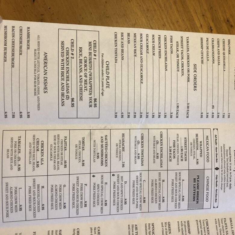 The Melting Pot - Grangeville, ID menu_pic