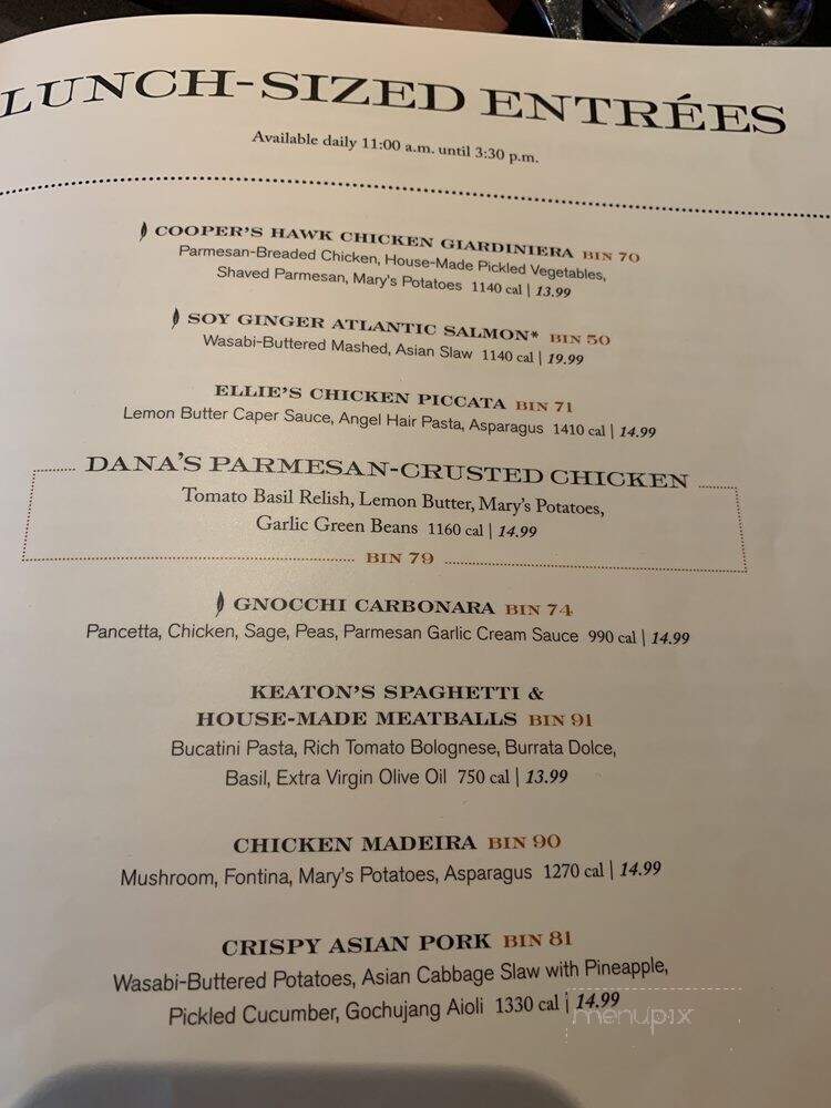 Cooper's Hawk Winery & Restaurant - Rockville, MD menu_pic