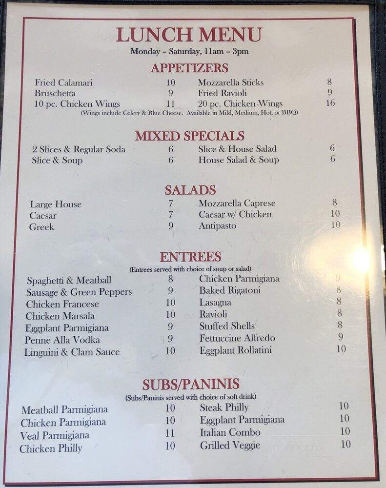 Avellino's Italian Restaurant - Delray Beach, FL menu_pic