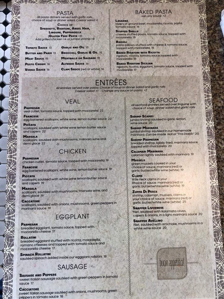 Avellino's Italian Restaurant - Delray Beach, FL menu_pic