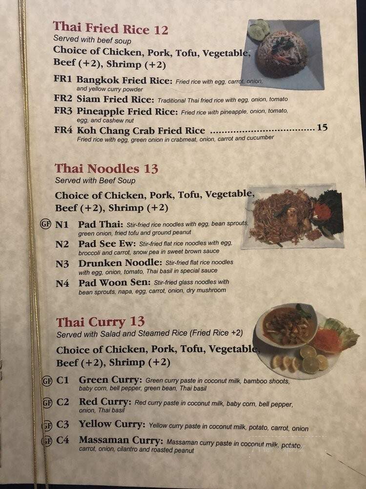 Koh Chang Thai - Missoula, MT menu_pic