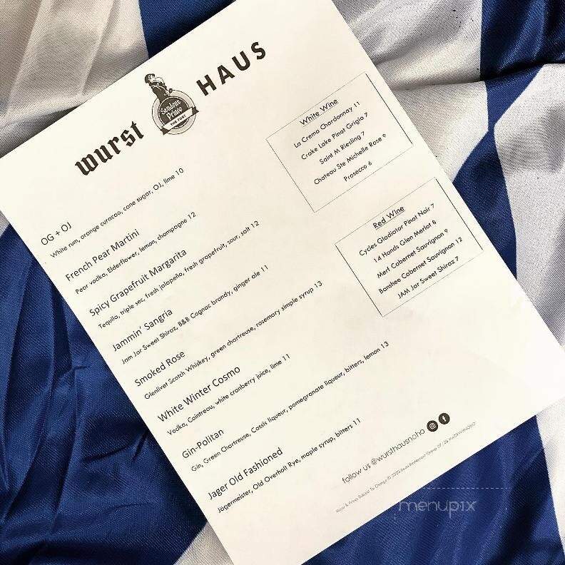 Wurst Haus - Northampton, MA menu_pic