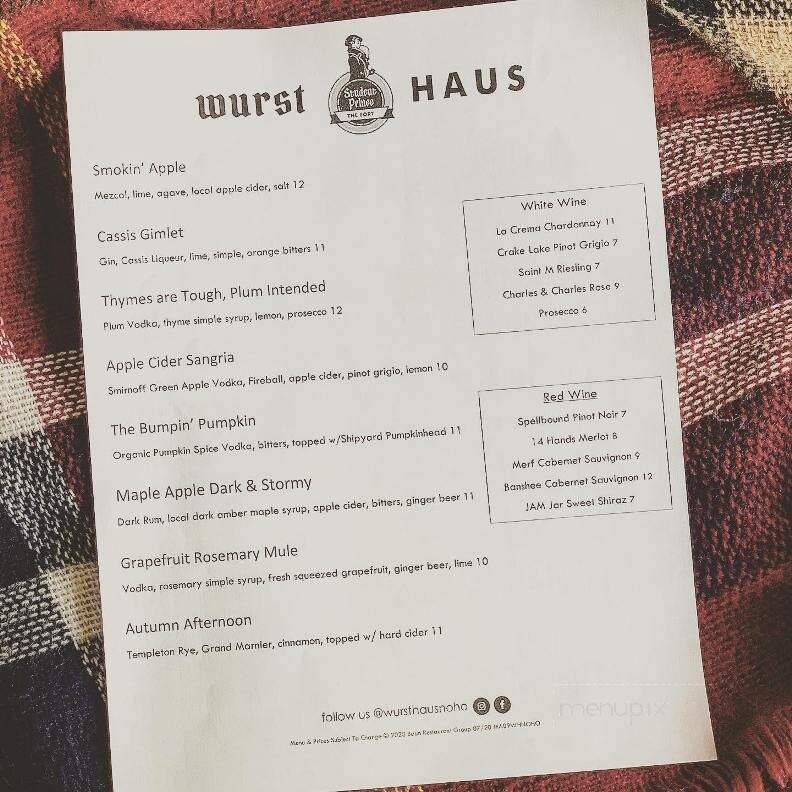 Wurst Haus - Northampton, MA menu_pic