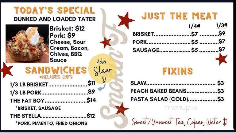 Smokin' F BBQ - Philadelphia, TN menu_pic