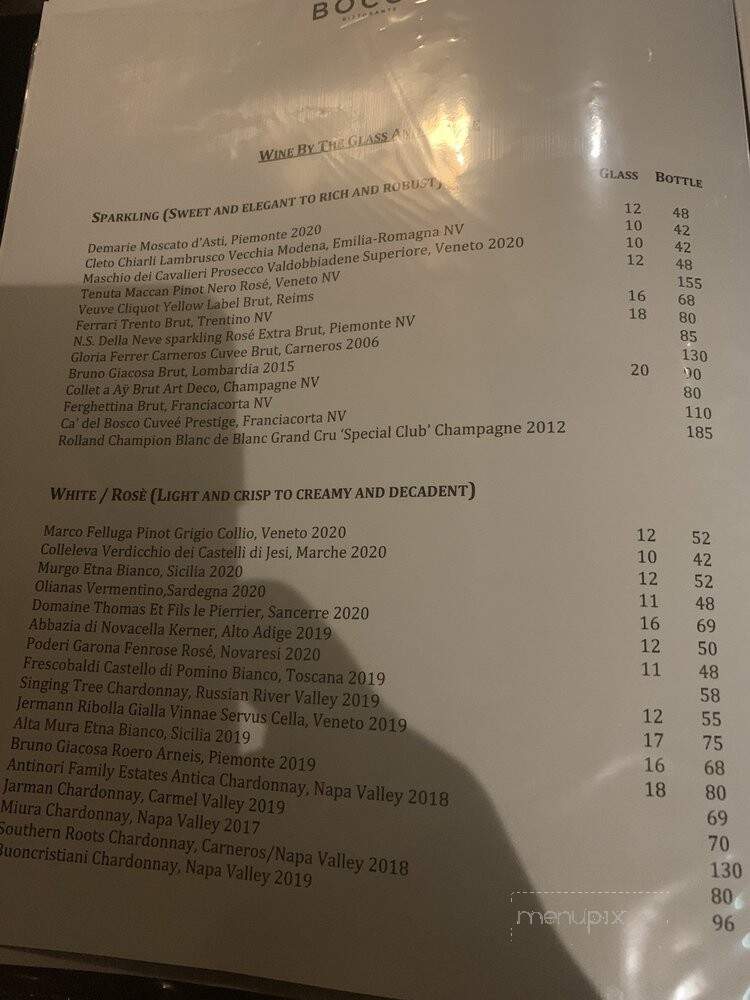 Bocca Ristorante - Birmingham, AL menu_pic