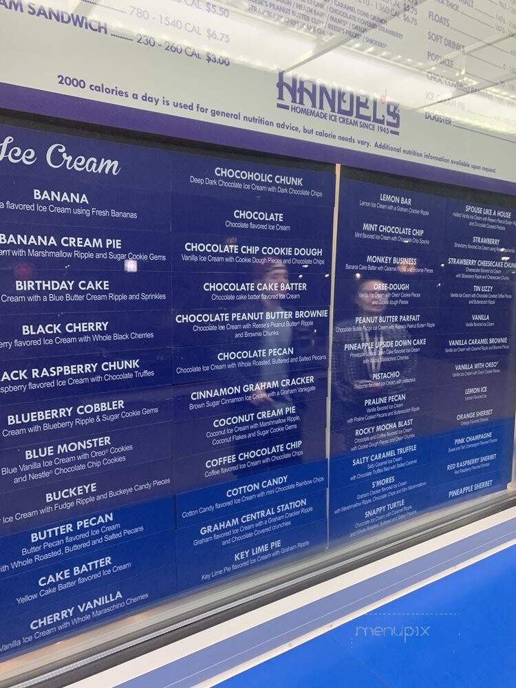 Handel's Homemade Ice Cream - Greenwood, IN menu_pic