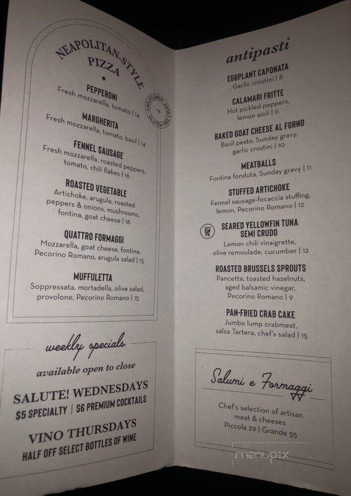 A Tavola Restaurant & Wine Bar - Metairie, LA menu_pic