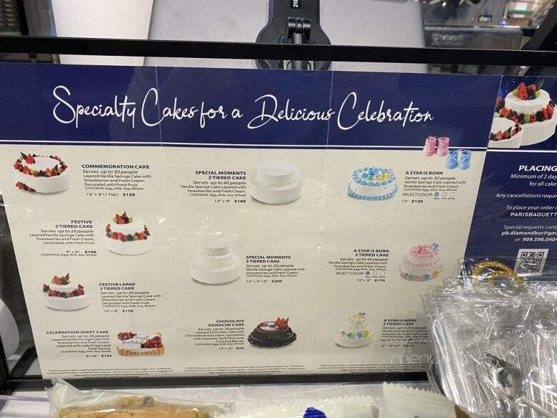 Paris Baguette - Brea, CA menu_pic