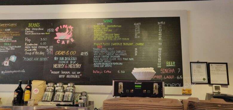 Pink Elephant Cafe - Vancouver, BC menu_pic