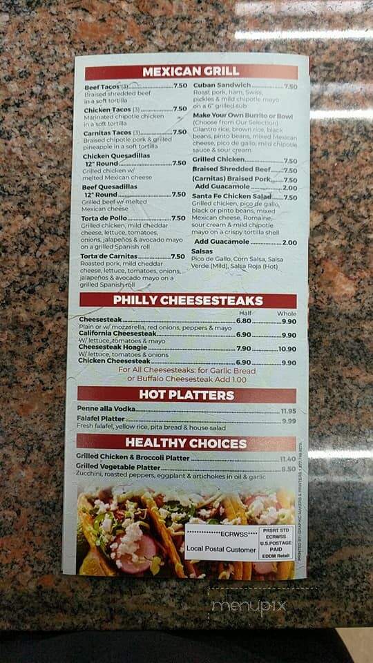 Johnnys Gourmet Deli - Edison, NJ menu_pic