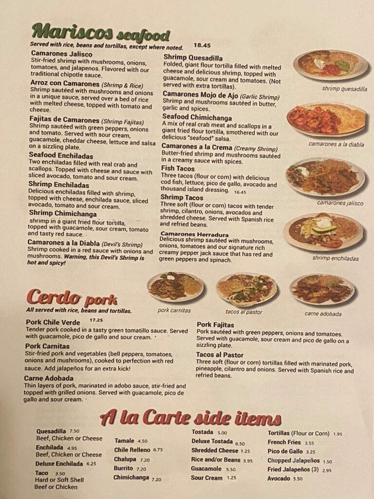 La Herradura - Sheridan, WY menu_pic