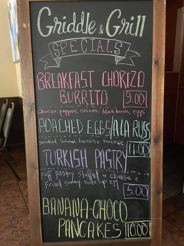 Menu of Griddle and Grill in Sharon, MA 02067