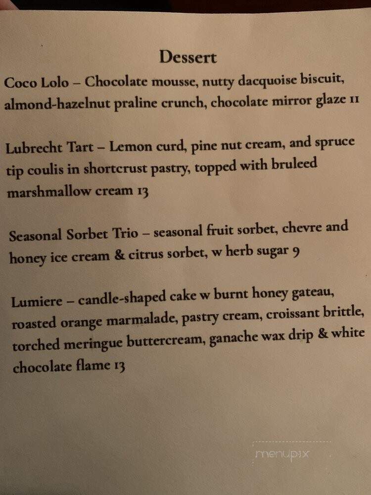 Brasserie Porte Rouge - Missoula, MT menu_pic