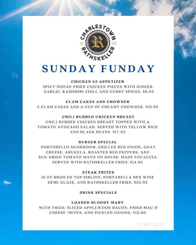 Rathskeller - Charlestown, RI menu_pic
