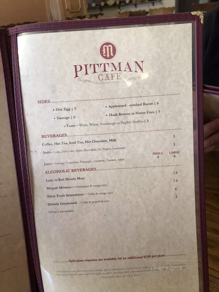 Pittman Cafe - Tonopah, NV menu_pic