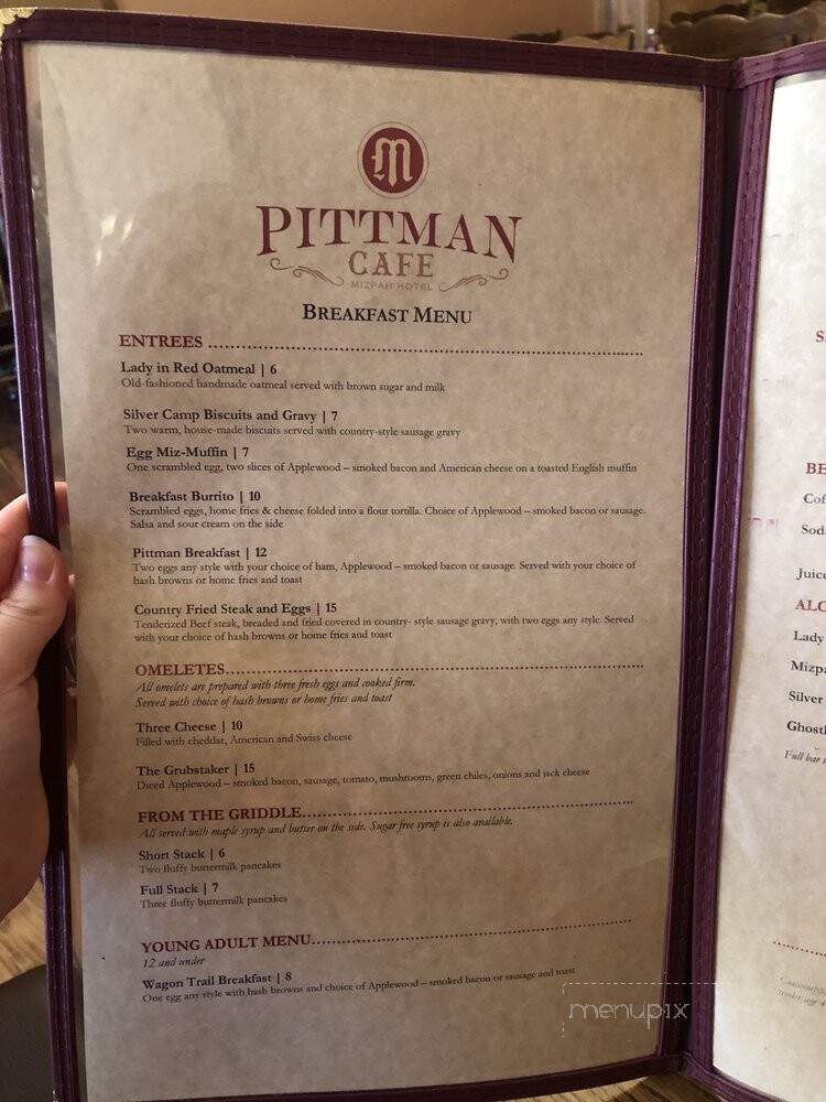 Pittman Cafe - Tonopah, NV menu_pic