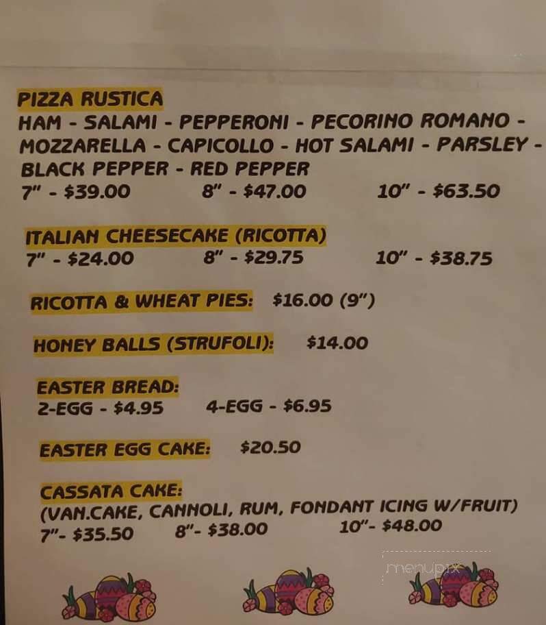 Comparetto Bakery - Marlboro, NY menu_pic