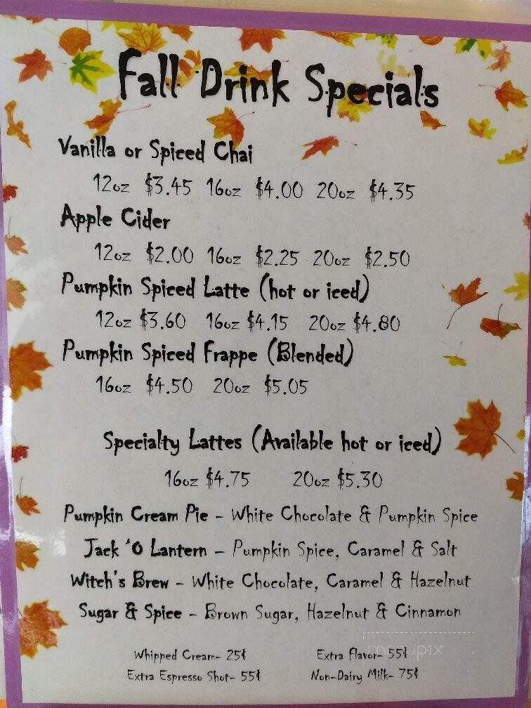 Glas, The Green Coffeehouse - Shawano, WI menu_pic
