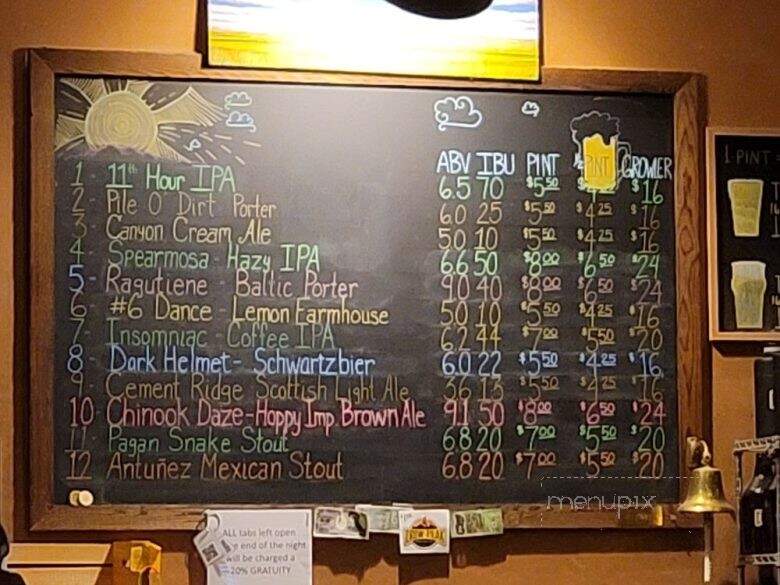 Crow Peak Brewing Company - Spearfish, SD menu_pic
