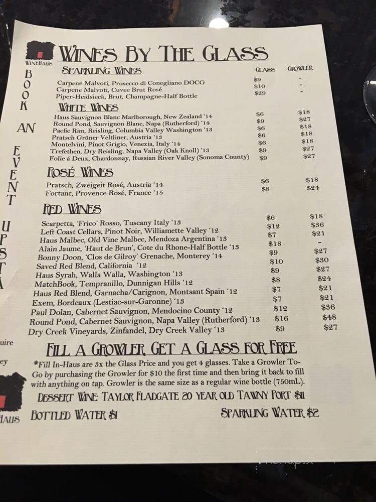 WineHaus - Fort Worth, TX menu_pic