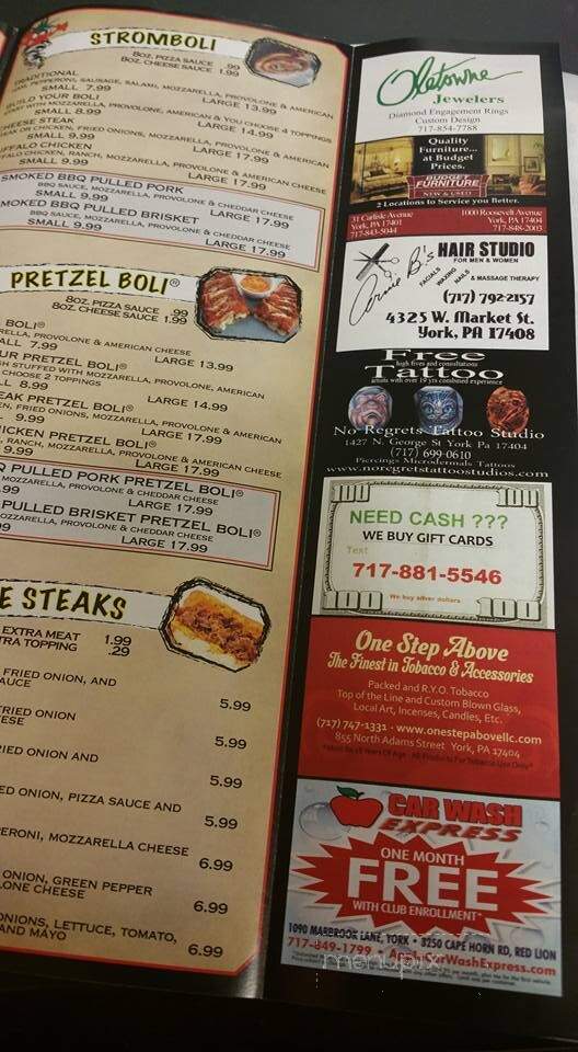 Crazy Tomato West - York, PA menu_pic