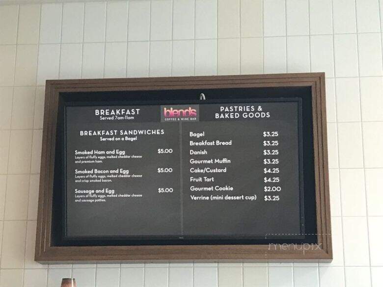 Blends Coffee & Wine Bar - Temecula, CA menu_pic