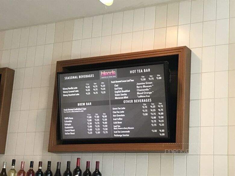 Blends Coffee & Wine Bar - Temecula, CA menu_pic