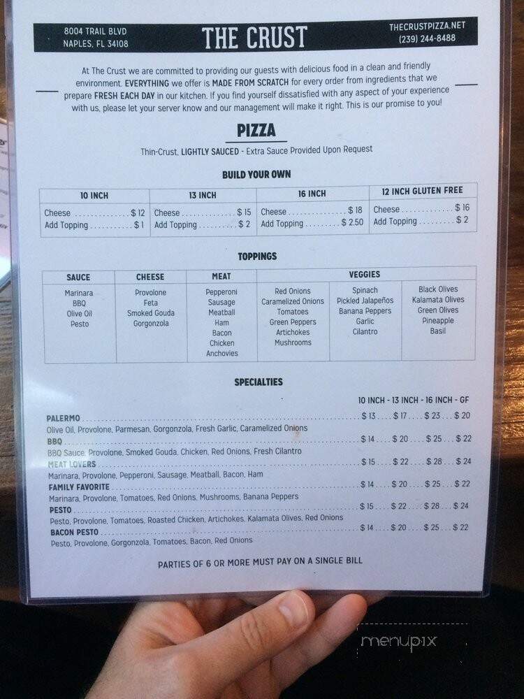 The Crust Pizza - Naples, FL